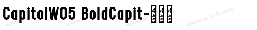 CapitolW05 BoldCapit字体转换